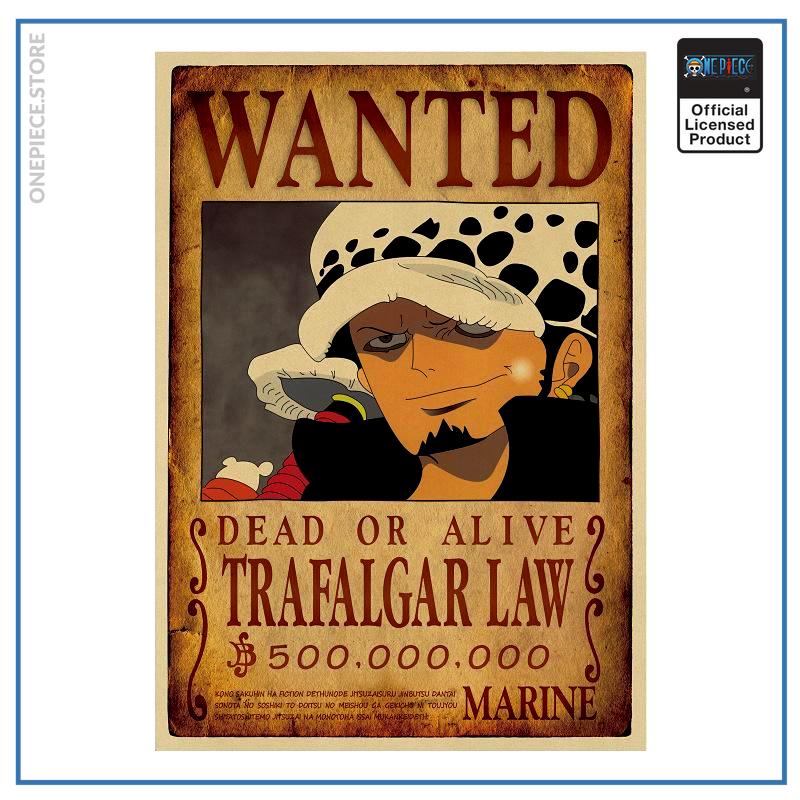 One Piece Anime Wanted Poster Trafalgar Law Bounty Official Merch One Piece Store