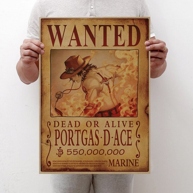 51 5x36cm Home Decor Wall Stickers Vintage Paper One Piece Wanted posters Anime posters Luffy - One Piece Store