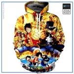 One Piece Hoodie  Luffy & Ace & Sabo OP1505 S Official One Piece Merch