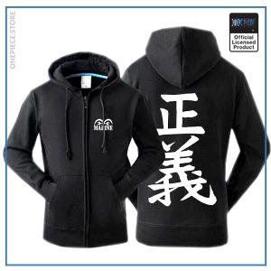 One Piece Hoodie  Marine OP1505 Black / S Official One Piece Merch