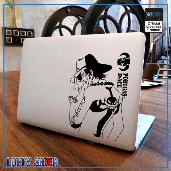 ace-one-piece-sticker One Piece Laptop Sticker Ace OP1505 Air 11 inch / Black Decal Official One Piece Merch