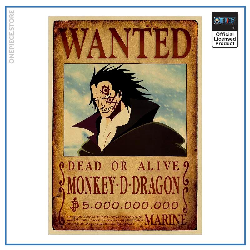 One Piece Anime Wanted Poster Dragon Bounty Official Merch One Piece Store