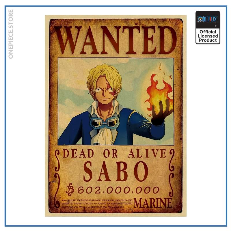 One Piece Anime Wanted Poster Sabo Bounty Official Merch One Piece Store