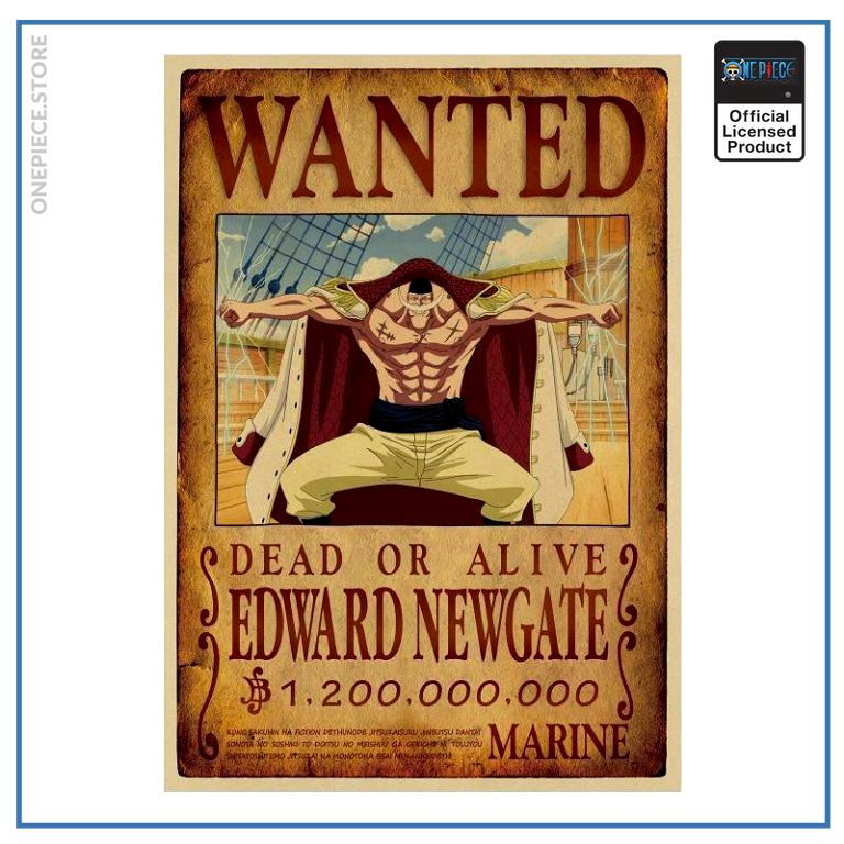 One Piece anime Wanted Poster - Whitebeard Bounty official merch | One