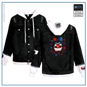 One Piece Jean Jacket  Buggy the Clown (Black) OP1505 White / S Official One Piece Merch