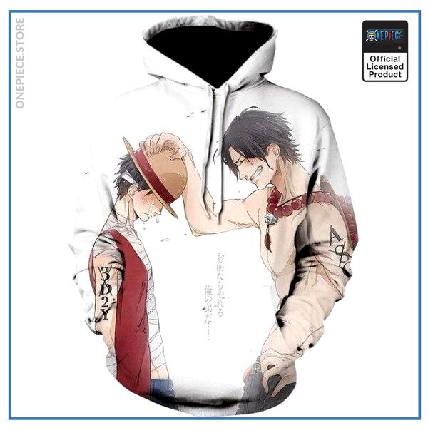 One Piece Hoodie  Ace and Luffy OP1505 S Official One Piece Merch