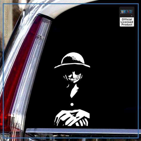 product-image-1355335164 One Piece Car Sticker Straw Hat Luffy OP1505 Black / 16cmX8cm Official One Piece Merch