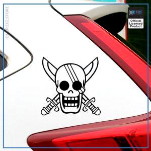 One Piece Car Sticker  Shanks OP1505 Black / 14x14cm Official One Piece Merch