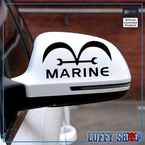 One Piece Car Sticker  Marine OP1505 Black Official One Piece Merch