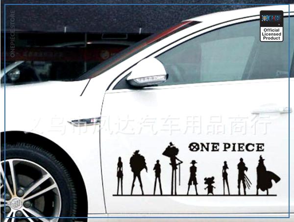 One Piece Car Sticker  The Straw Hats OP1505 Black / 50x16 cm Official One Piece Merch