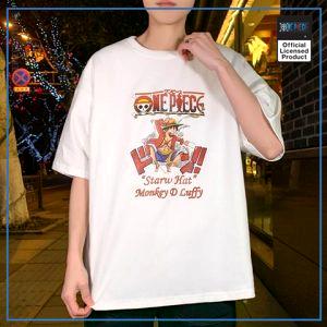 One Piece Риза Streetwear О Деколте OP1505 Бяло / M Официален One Piece Merch