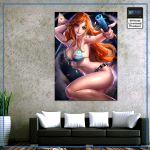 One Piece Wall Art <br> Sexy Nami OP1505 Small / No Frame Official One Piece Merch