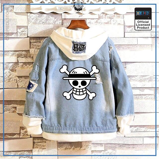 One Piece Anime Jean Jacket Straw Hat Jolly Roger Official Merch One Piece Store