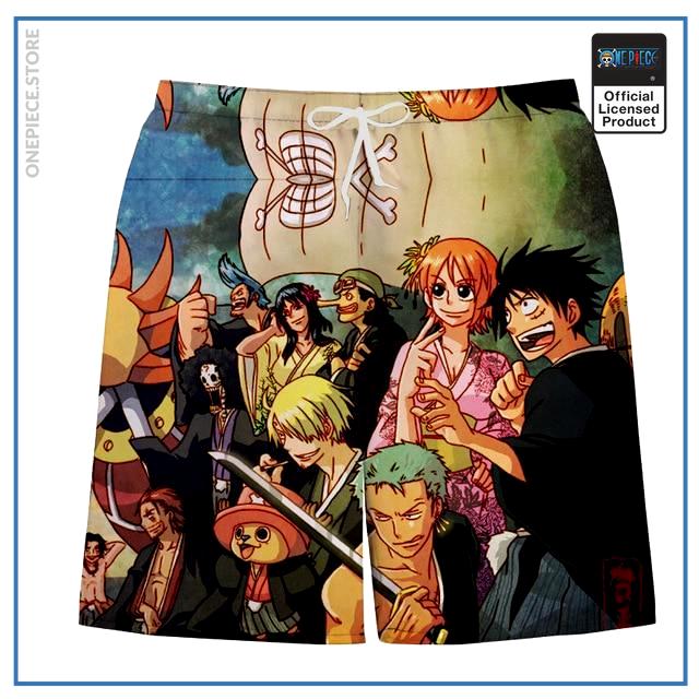 One Piece anime Swim Short Straw Hat Crew (Kimono Style) official merch ...