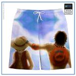 One Piece Swim Short <br> Luffy & Ace OP1505 S Official One Piece Merch