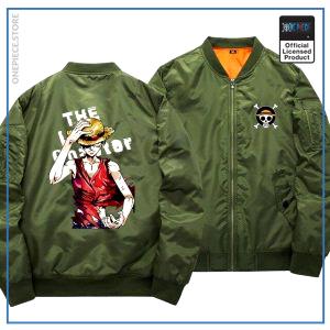 One Piece Bomber Jacket  Luffy (Green) OP1505 S Official One Piece Merch