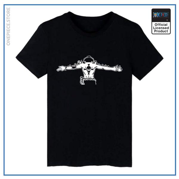 One Piece Shirt  Portgas D Ace OP1505 Black / S Official One Piece Merch