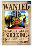 One Piece Wanted Poster  Sogeking Bounty OP1505 30cmX21cm Official One Piece Merch