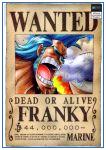 One Piece Wanted Poster  Franky Bounty OP1505 30cmX21cm Official One Piece Merch