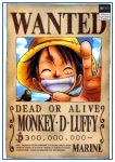 One Piece Wanted Poster  Monkey D. Luffy Bounty OP1505 30cmX21cm Official One Piece Merch