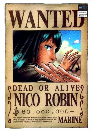 One Piece Wanted Poster Robin Bounty OP1505 30cmX21cm Officiel One Piece Merch