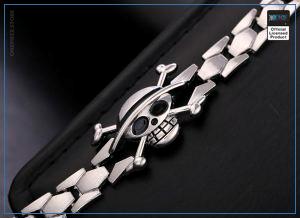 One Piece Гривна Mugiwara Silver Jolly Roger OP1505 Заглавие по подразбиране Официален One Piece Merch