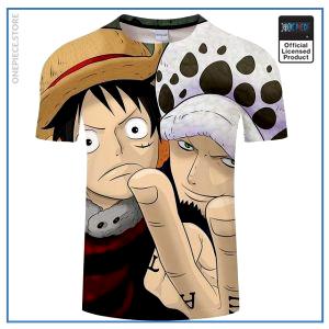 Áo sơ mi One Piece Luffy & Law OP1505 S Hàng hóa One Piece chính thức