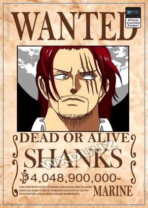 One Piece Wanted Poster Shanks Bounty OP1505 21cm X 30cmme Oficial One Piece Merch