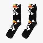 One Piece Socks: Black Socks One Piece Logo