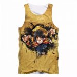 One Piece Tank Top: Luffy Yellow Tank Top