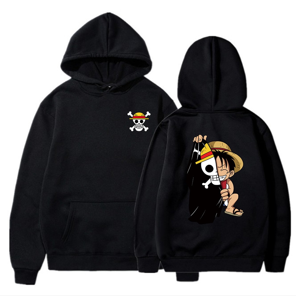 Anime One Piece Hoodies Hommes Femmes Mode Luffy Pull Surdimensionné À Capuche Sweats Enfants Hip Hop Manteau - One Piece Store