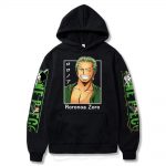 Anime One Piece Roronoa Zoro Printed Men's Hoodie Harajuku Streetwear Sweatshirt Fashion Casual Hooded Pullover Cosplay Clothes