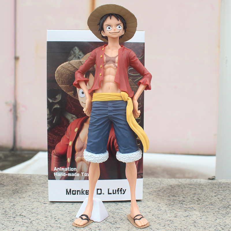 Anime One Piece ROS Luffy pvc Figurine Monkey D Luffy Classic smiley Model Figure Toys 25 cm