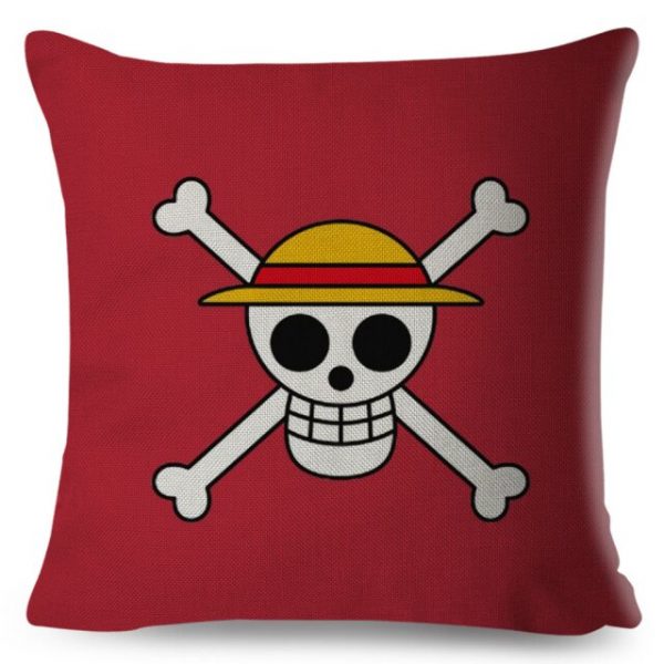 Japan Anime Pillow Case Decor One Piece Luffy Cartoon Pillowcase Polyester Cushion Cover for Sofa - One Piece Store