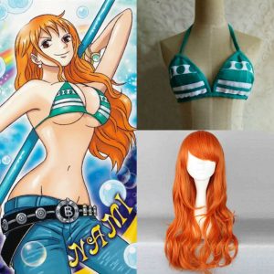 Anime japonés Nami cosplay dos años después disfraces tops juego Nami 2 años después naranja largo - One Piece Store
