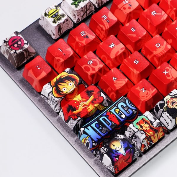 Mechanical Keyboard PBT Keycaps Cherry Profile Anime Gartoon One Piece Luffy Personality 87 104 108 Key - One Piece Store