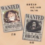One Piece Notebooks - Wanted Monkey D. Luffy And Brook One Piece Notebook