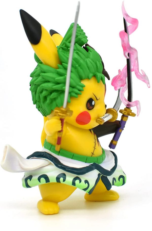 PVC 4 Pokemon Anime Kawaii Pikachu Cosplay Roronoa Zoro Action Figure Statues GK Collection Birthday Gifts 2 - One Piece Store