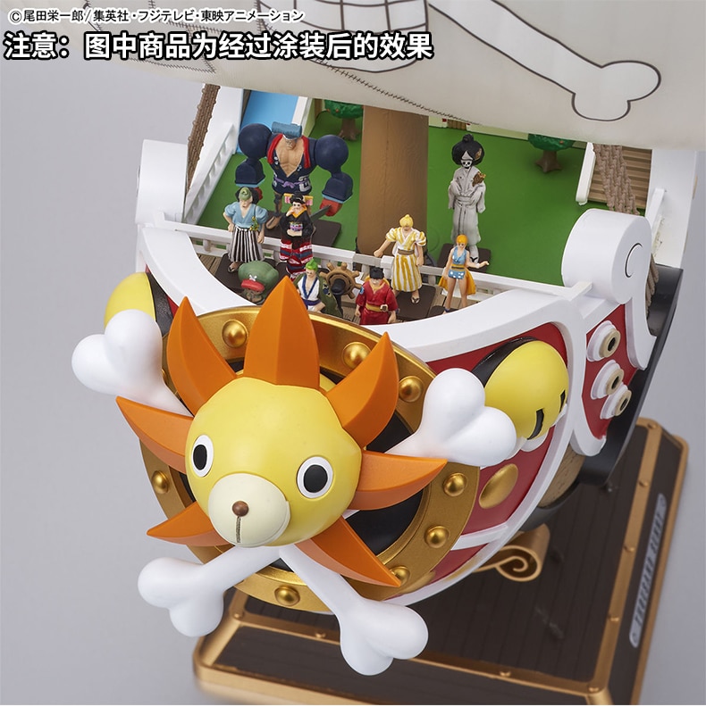 Genuine Bandai Anime One Piece Original Thousand Sunny Boat Wano Pirate Ship Figure PVC Action Figure Toys Collectible Model