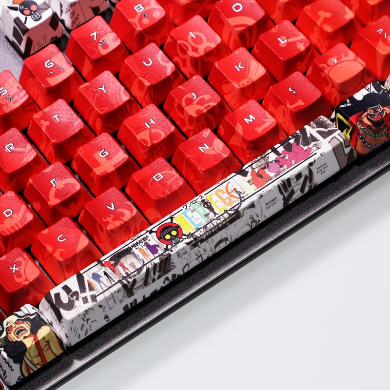 Mechanical Keyboard PBT Keycaps Cherry Profile Anime Gartoon One Piece Luffy Personality 87 104 108 Key Gamer Dye subbed Keycap Mechanical Keyboard PBT Keycaps Cherry Profile Anime Gartoon One Piece Luffy Personality 87 104 108 Key Gamer Dye subbed Keycap