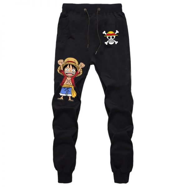 New ONE PIECE Pants Students Sports Summer Breathable Pants Luffy Cotton Straight Pants High Quality Jogger Jogging Long Pants