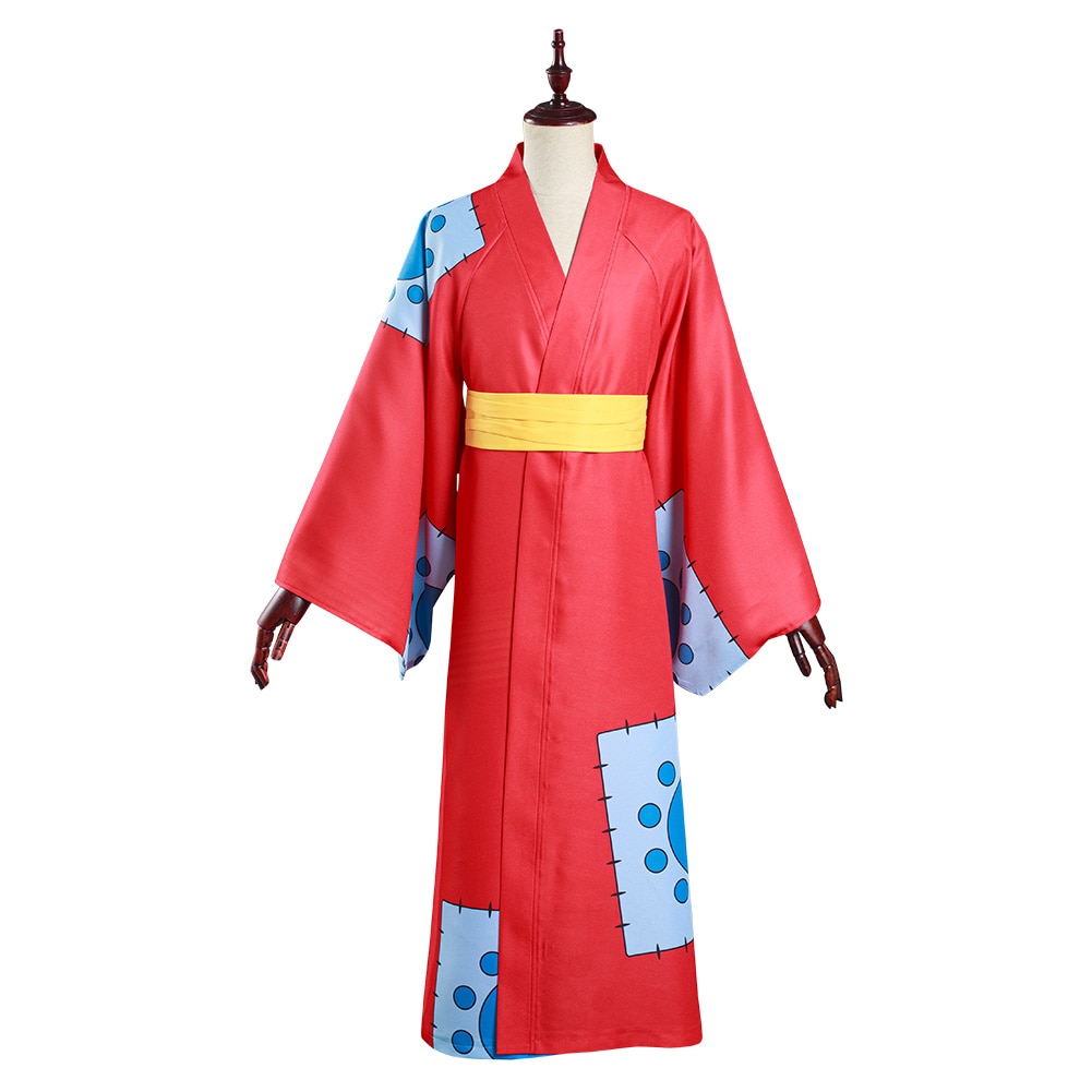 One Piece Wano Country Monkey D. Luffy Cosplay Costume Kimono Outfits Halloween Carnival Suit