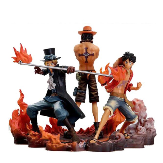 One Piece Figure - 3PCS One Piece Monkey D Luffy Ace Sabo Set PVC
