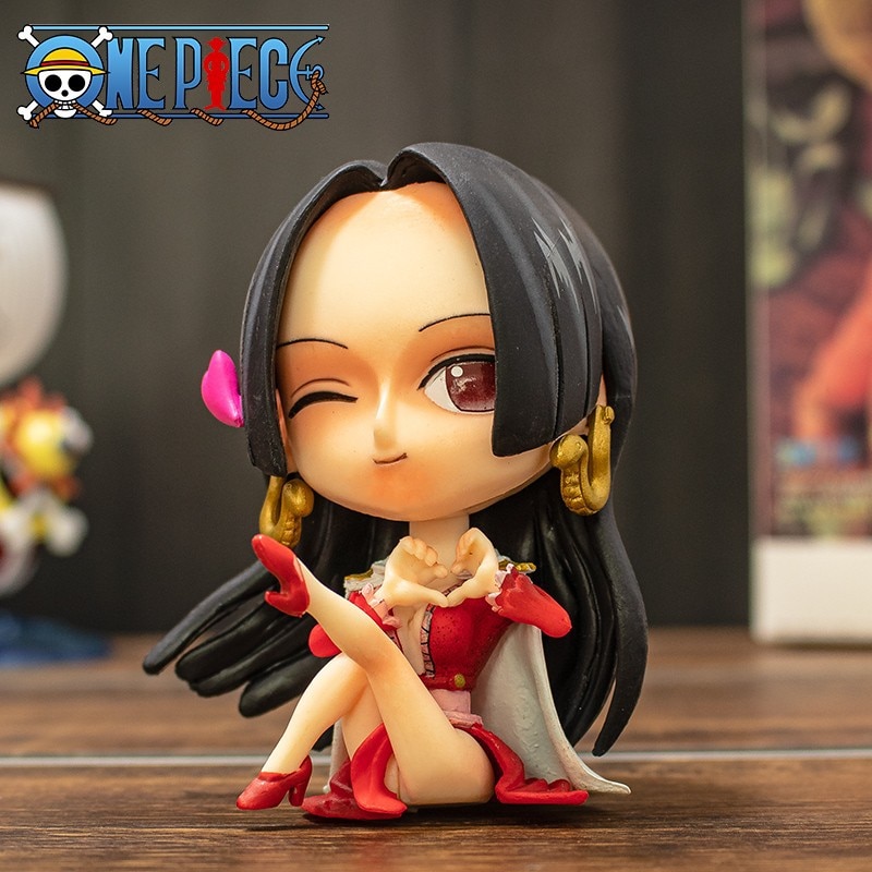 8cm Anime One Piece Roronoa Zoro Monkey D Luffy Boa Hancock Q Action Figures Model Figure Collection Doll Movie Kids Toys Gift