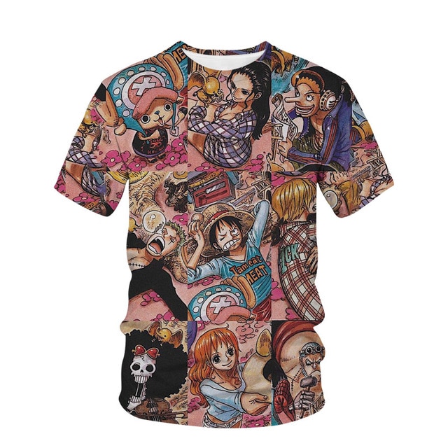 One Piece anime men s short sleeved T shirt Luffy around cosplay round neck loose summer 5.jpg 640x640 5 - One Piece Store