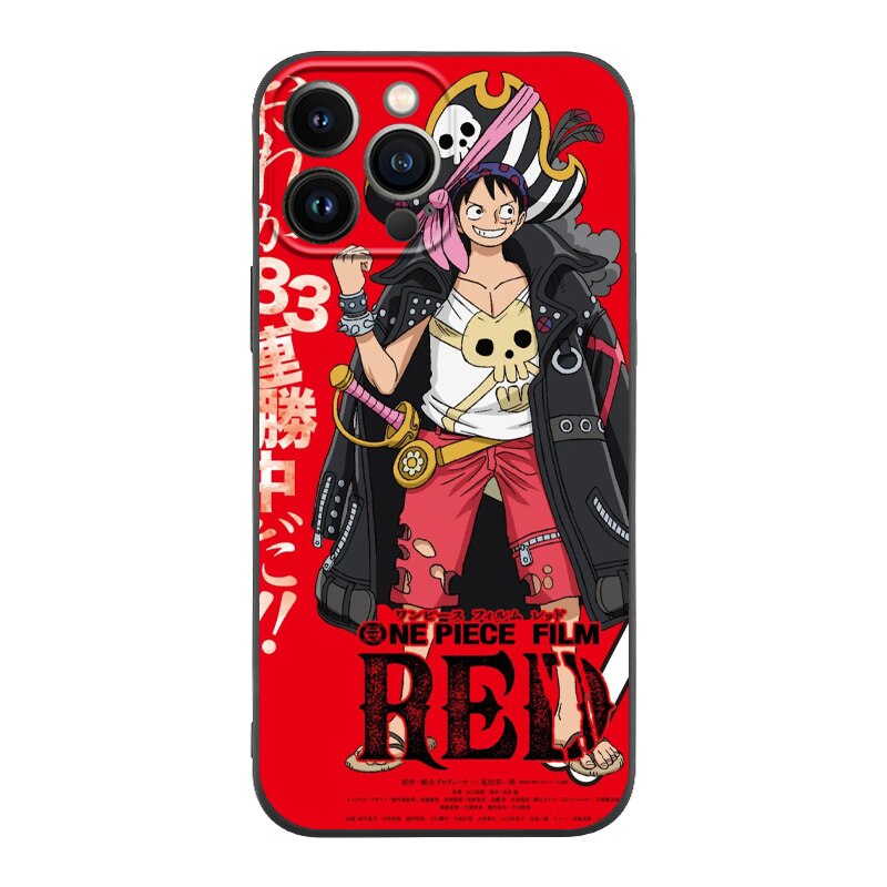 Anime One Piece Luffy Zoro Film RED Soft Phone Case for iPhone 13 12 11 Pro 3 - One Piece Store