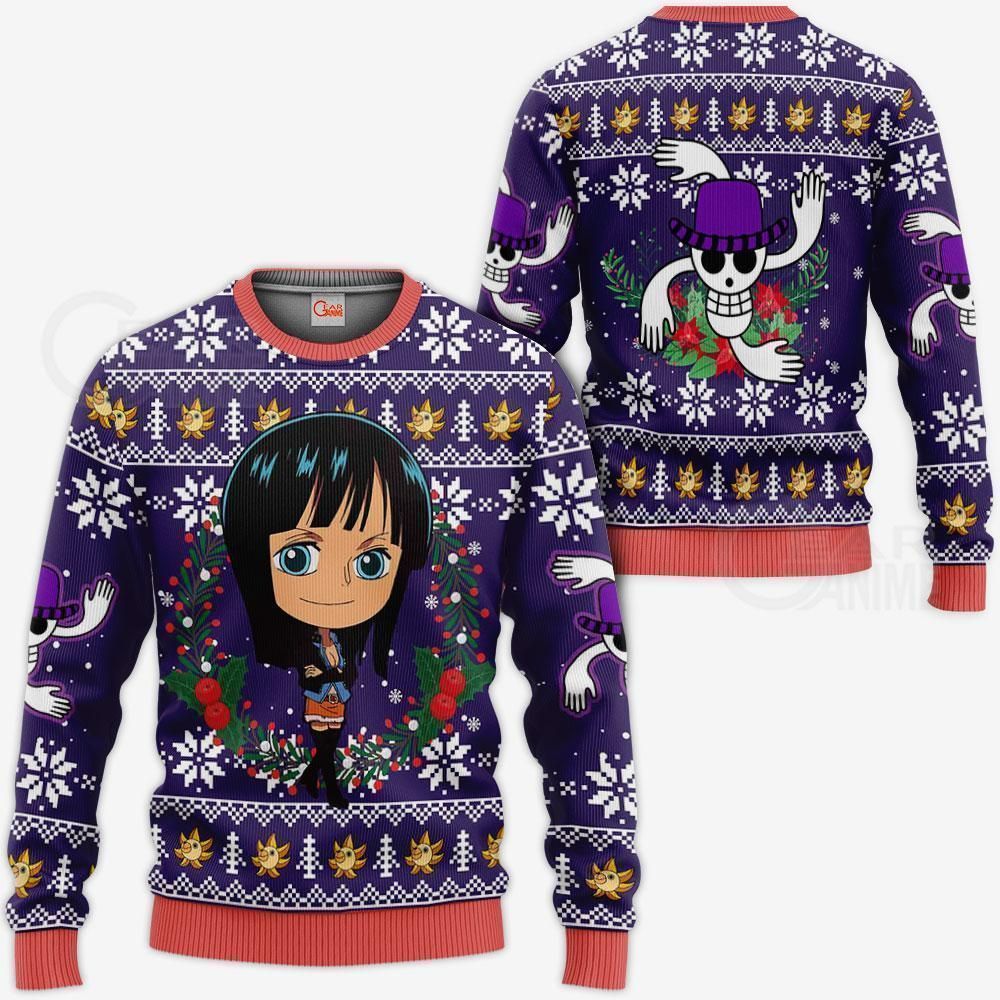 Nico Robin Ugly Christmas Sweater One Piece Anime Xmas GG0711