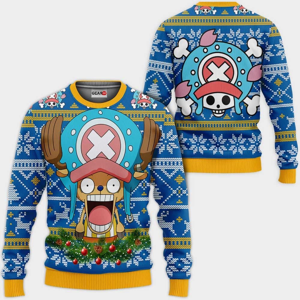 Chopper Ugly Christmas Sweater Custom One Piece Anime Xmas Gifts GG0711