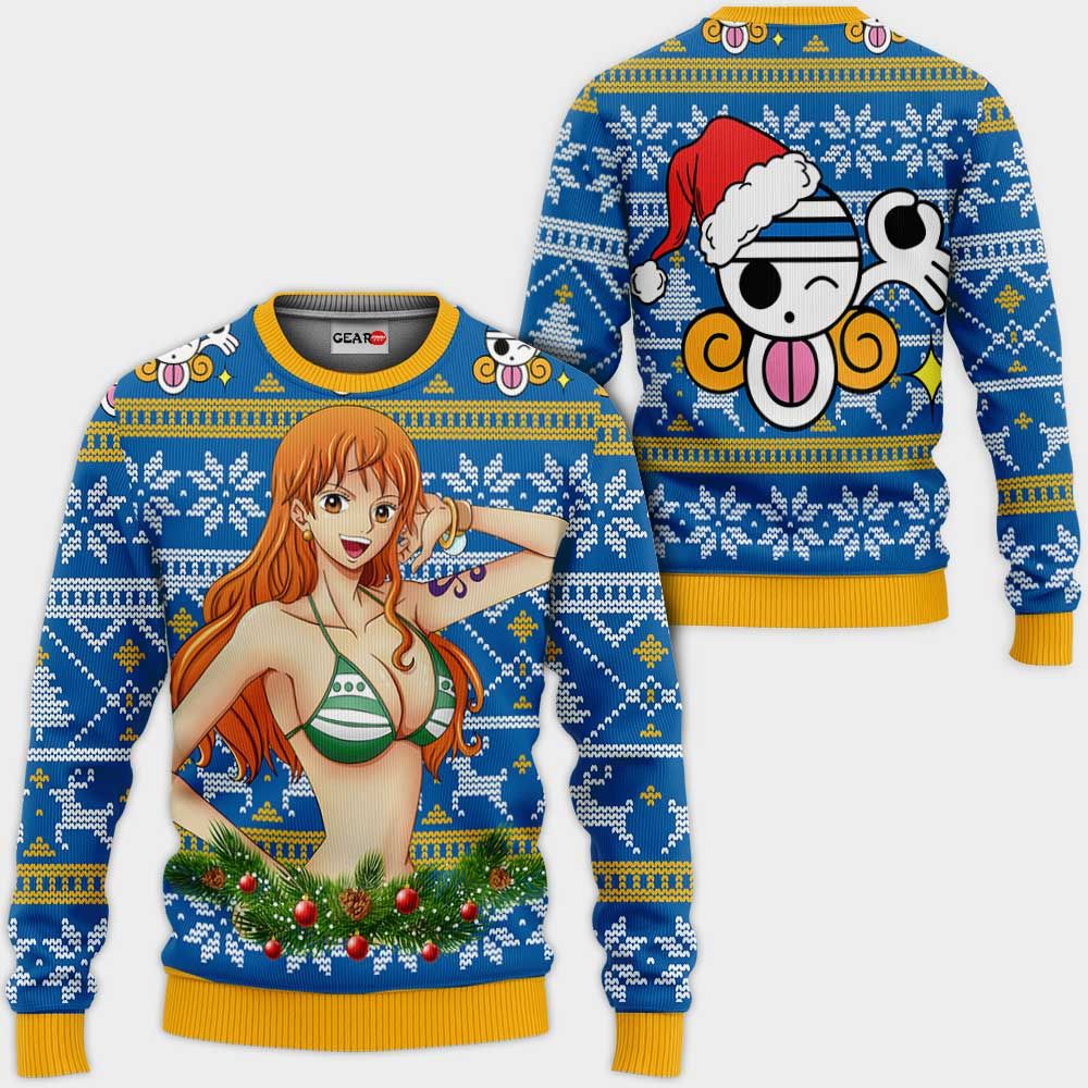 Nami Ugly Christmas Sweater Custom One Piece Anime Xmas Gifts GG0711