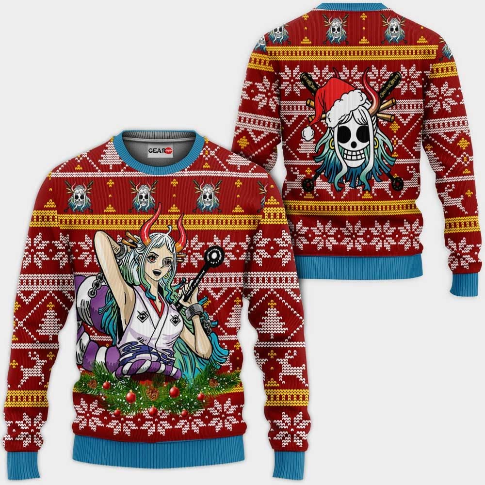 Yamato Ugly Christmas Sweater Custom One Piece Anime Xmas Gifts GG0711